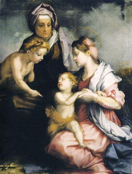 Madonna col Bambino, Santa Elisabetta e San Giovannino, Andrea del Sarto
